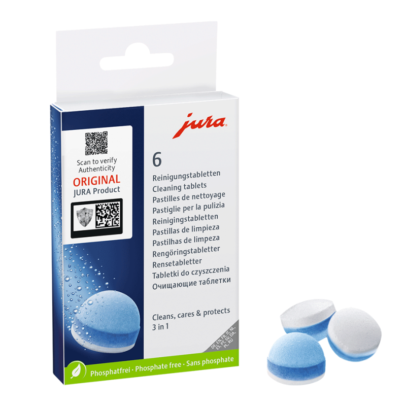 Jura rensepiller / rensetabletter. Bestil online. 1-2 dages levering.