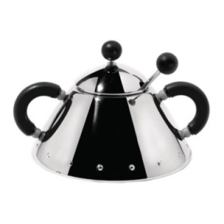 Alessi 9097 Sukkerskål Sort