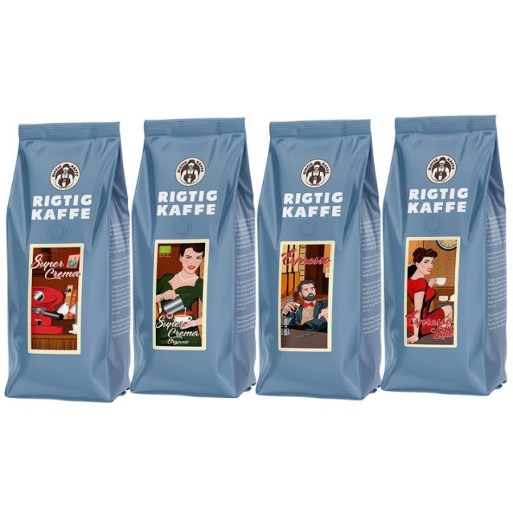 Rigtig Kaffe Mixpakke 2kg Hele kaffebønner