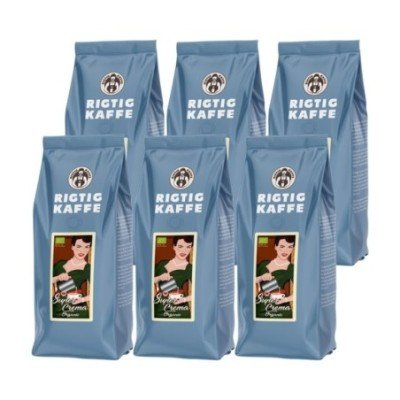 Rigtig Kaffe Super Crema Økologisk 3kg Hele kaffebønner