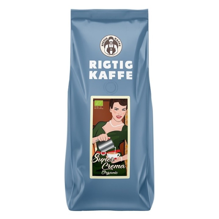 Rigtig Kaffe Super Crema Økologisk v/24kg Hele kaffebønner