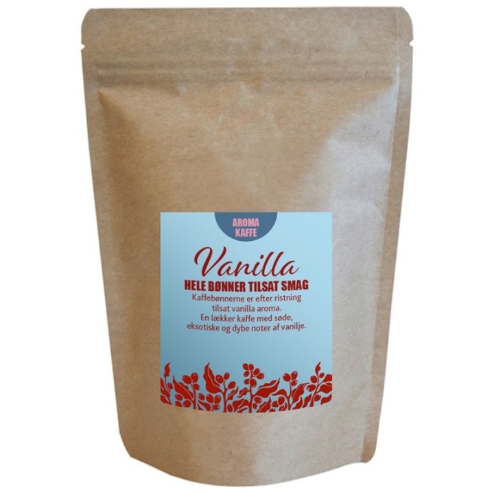 Vanilla Smagskaffe 225g Hele kaffebønner