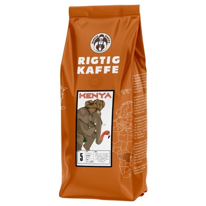 Rigtig Kaffe Kenya No. 5 - 400g Hele kaffebønner