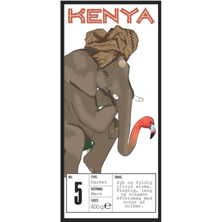 Rigtig Kaffe Kenya No. 5 - 400g Hele kaffebønner
