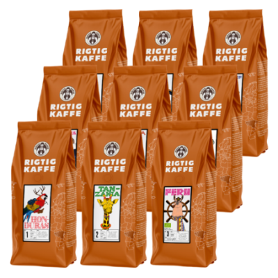Rigtig Kaffe Verdens Kaffe - 9x400g