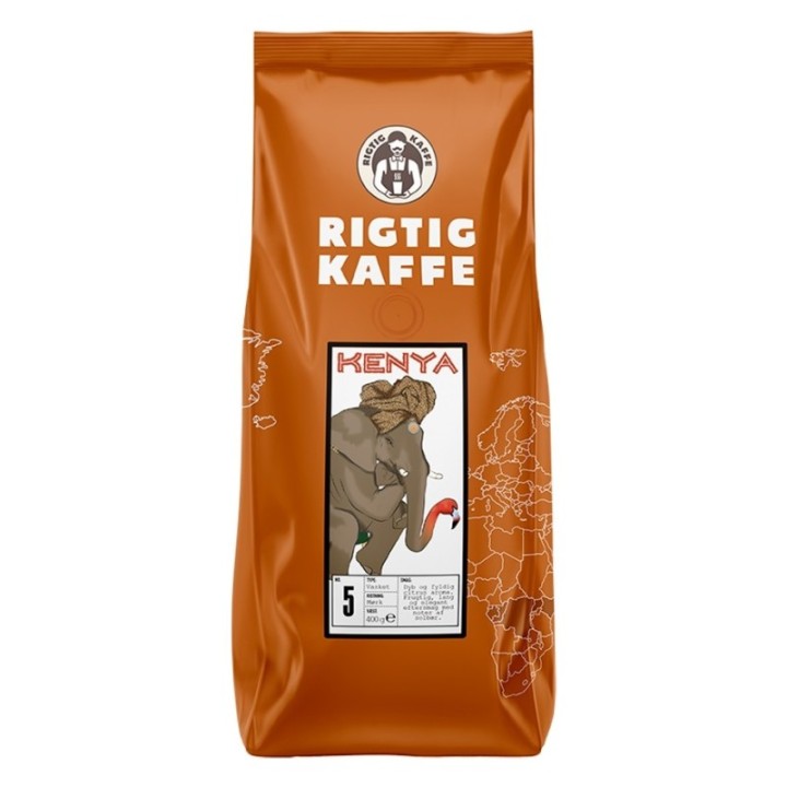 Rigtig Kaffe Kenya No. 5 - 7x400g Hele kaffebønner