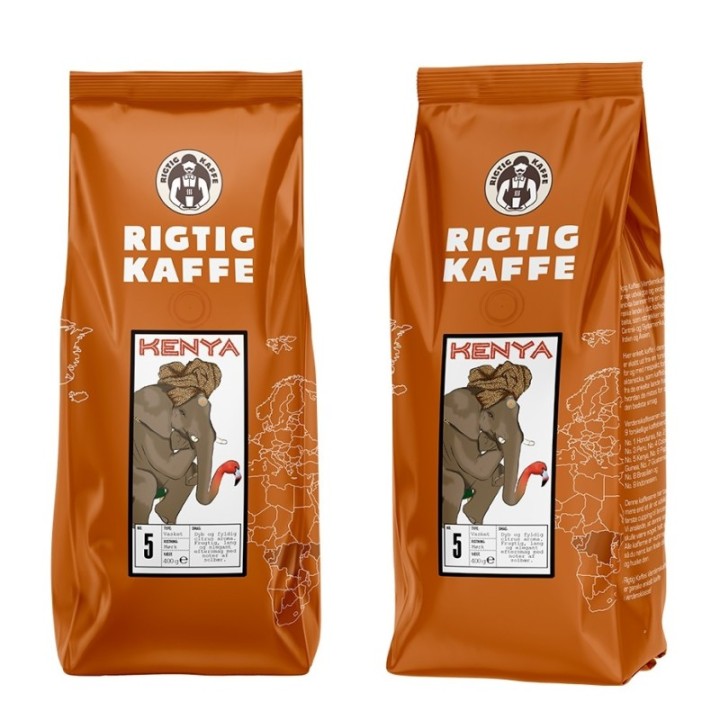 Rigtig Kaffe Kenya No. 5 - 7x400g Hele kaffebønner