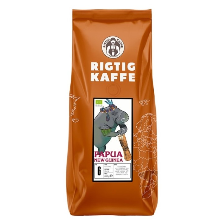 Rigtig Kaffe Papua New Guinea No. 6 - 7x400g Hele kaffebønner