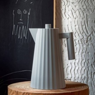 Alessi Plissé Elkedel 1,7L Grå