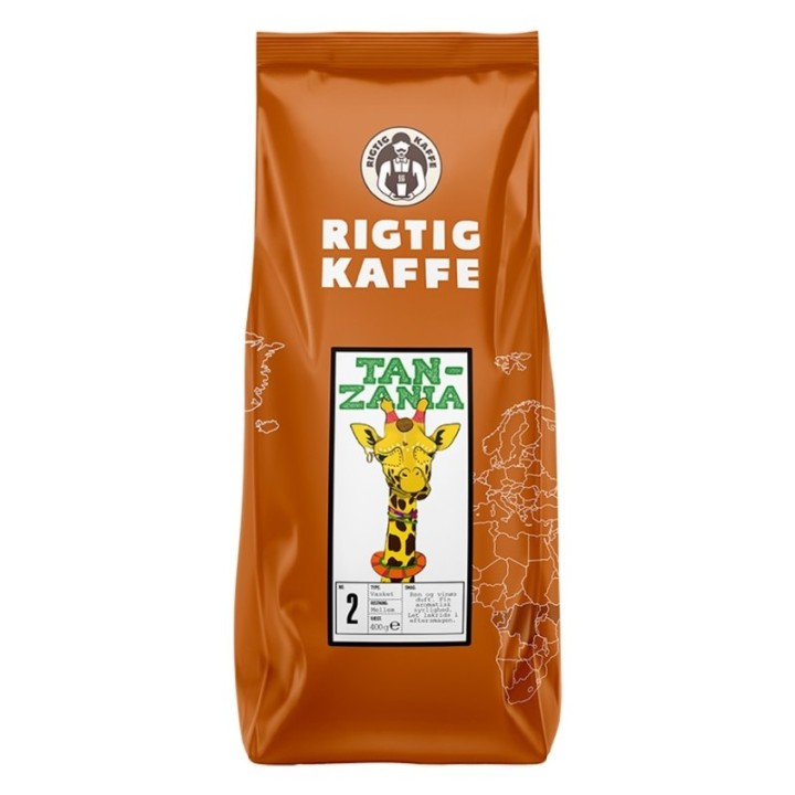 Rigtig Kaffe Tanzania No. 2 v/24kg Hele kaffebønner