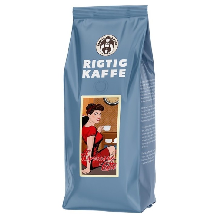 Rigtig Kaffe Espresso Latte 12kg Hele kaffebønner