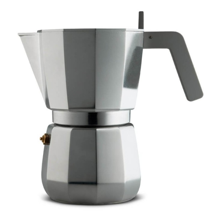 Alessi Moka Induktion 9 Kop. Espressokande Alu