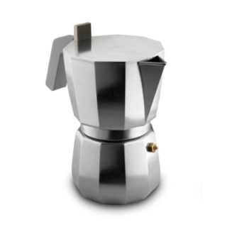 Alessi Moka Induktion 9 Kop. Espressokande Alu