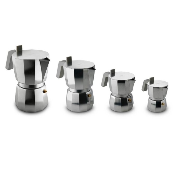 Alessi Moka Induktion 9 Kop. Espressokande Alu