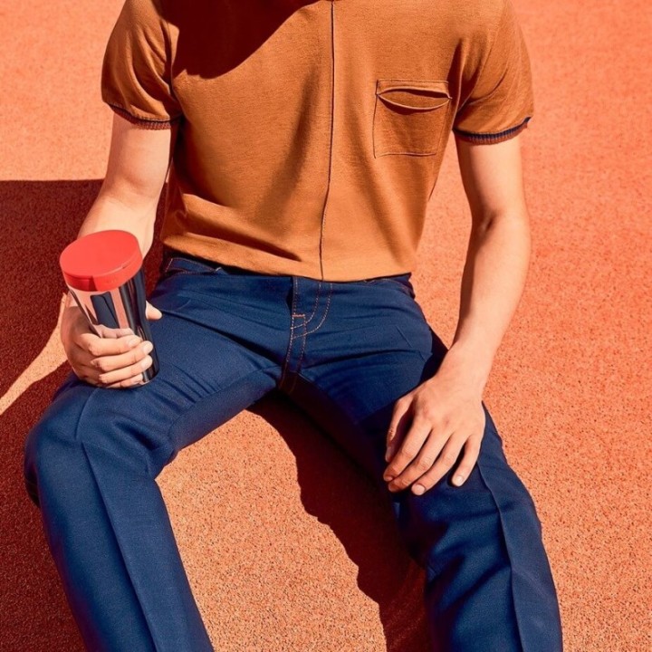 Alessi Caffa Rejsekrus 0,4 L Rød