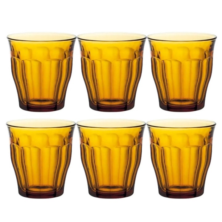 Duralex Picardie Caféglas 25 cl Amber 6 Stk