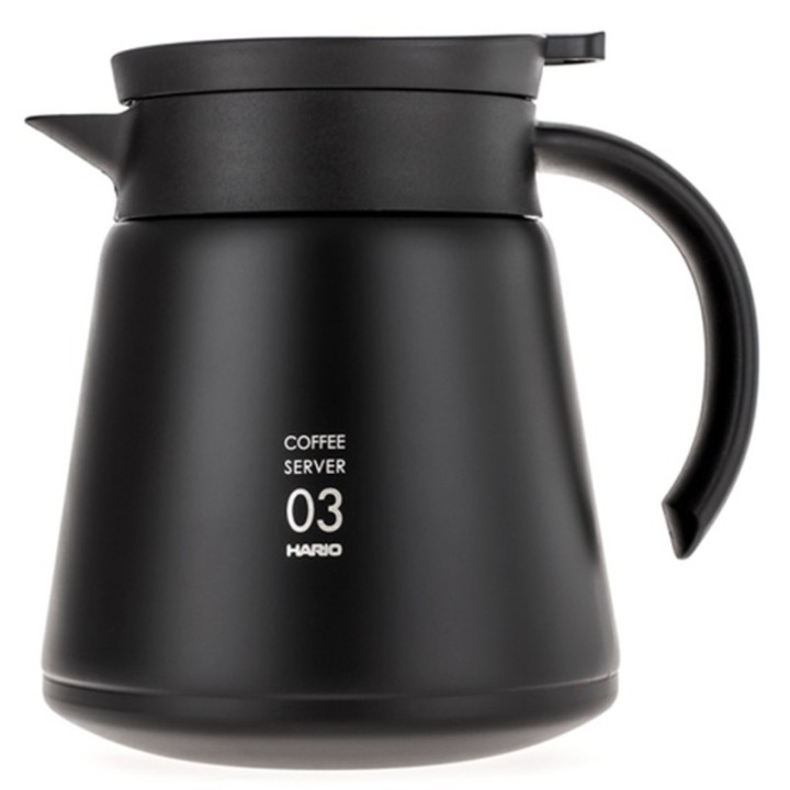 Hario V60-03 Rustfrit Stål Server 0,8 L Sort