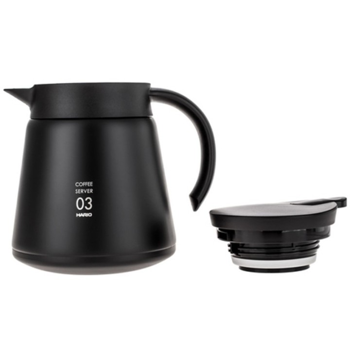 Hario V60-03 Rustfrit Stål Server 0,8 L Sort