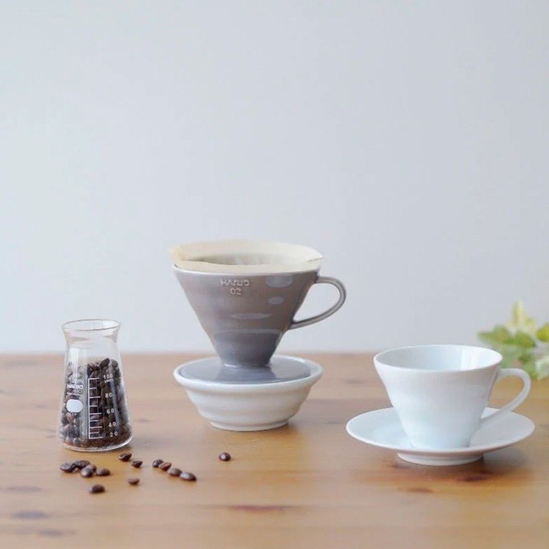 Hario V60-02 Keramik Dripper Grå 2 Kop.
