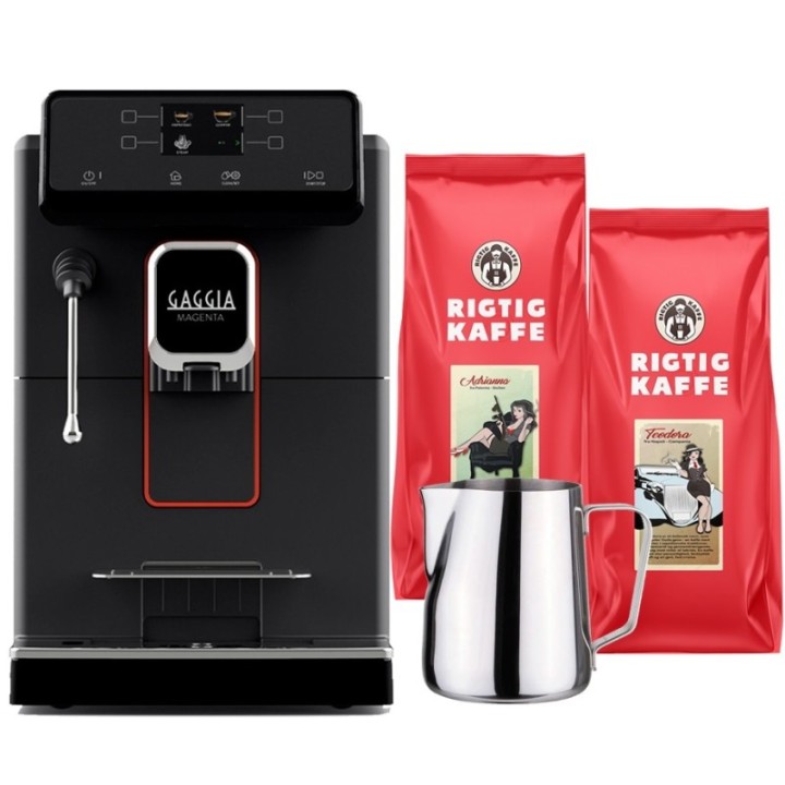 Gaggia Magenta Plus Espressomaskine Inkl. 2kg Rigtig Kaffe & Mælkekande
