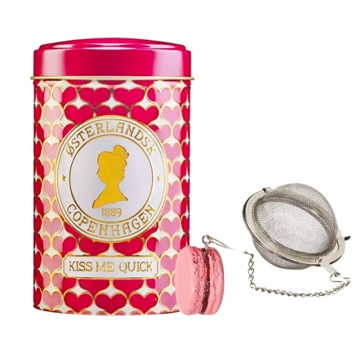 Tesi i Kæde med Macaron-Figur Inkl. Østerlandsk Thehus Kiss Me Quick