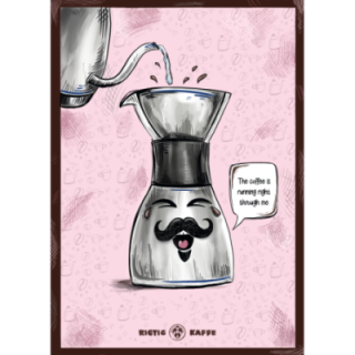 Kaffeplakat Rigtig Kaffe POUR OVER 21x30cm