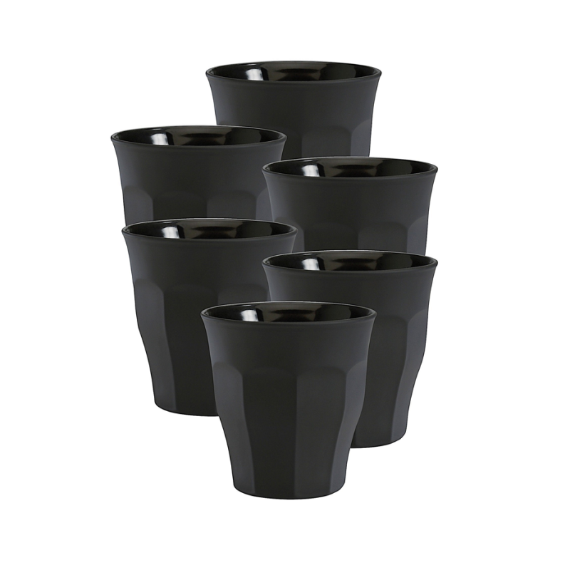 Duralex Picardie Caféglas 9 cl 6 Stk Sort