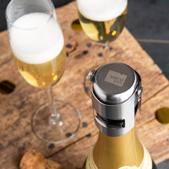 Vacu Vin Champagneprop Sølv