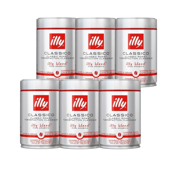 Illy Espresso Classico 6x250g Hele kaffebønner