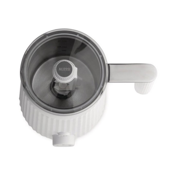 Alessi Plissé Pulcina Elektrisk Mælkeskummer Hvid