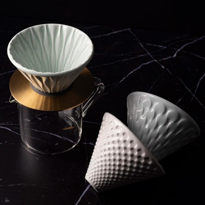 Loveramics Brewers Strong Dripper Hvid 2 Kop Inkl. Stand Sort