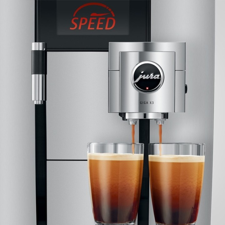 Jura Giga X3 (EB) Alu Espressomaskine Inkl. 2,5L Cooler, Pleje, 12kg Kaffe