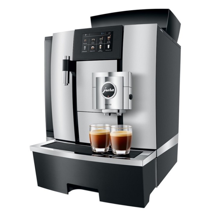 Jura Giga X3 (EB) Alu Espressomaskine Inkl. 1L Cooler, Pleje, 12kg Kaffe & Opsætning