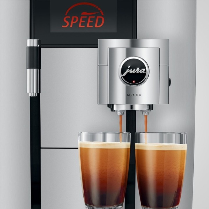 Jura Giga X3c (EB) Alu Espressomaskine Inkl. 1L Cooler, Pleje, 12kg Kaffe & Opsætning
