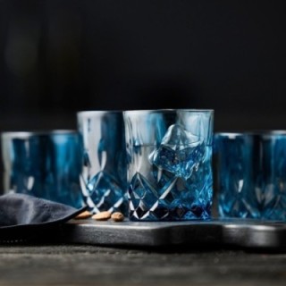 Lyngby Sorrento Whiskyglas 32 cl 4 Stk Blå