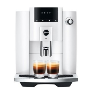 Jura E4 (EA) Piano White Espressomaskine Inkl. Kopper & 500g Rigtig Kaffe