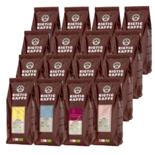 Rigtig Kaffe Organic Mixpakke 6,4kg Hele kaffebønner