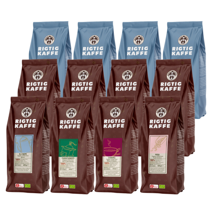 Rigtig Kaffe Mixpakke 5,2kg Hele kaffebønner