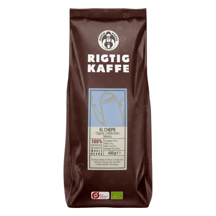 Rigtig Kaffe Organic El Chebe 7x400g Hele kaffebønner