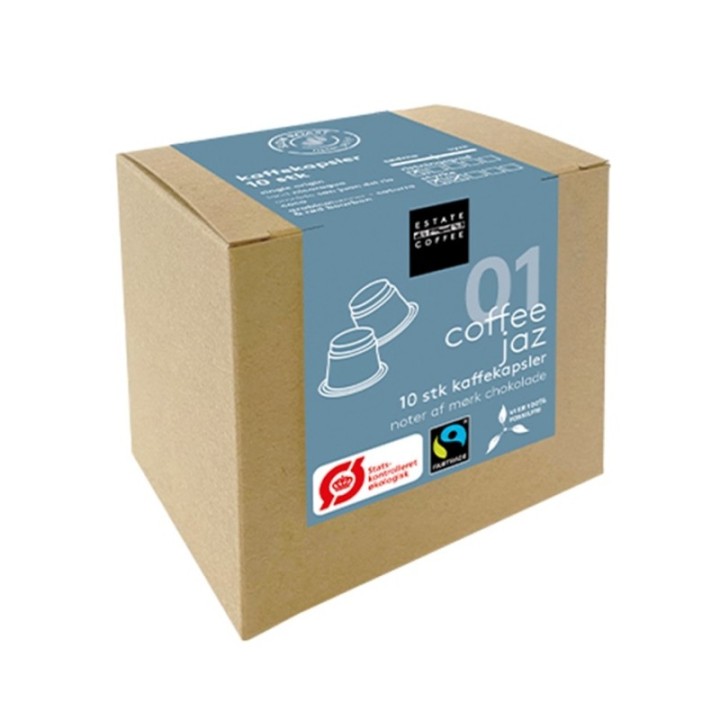 Estate Coffee 01 Jaz Kaffekapsler Økologisk 10 Stk
