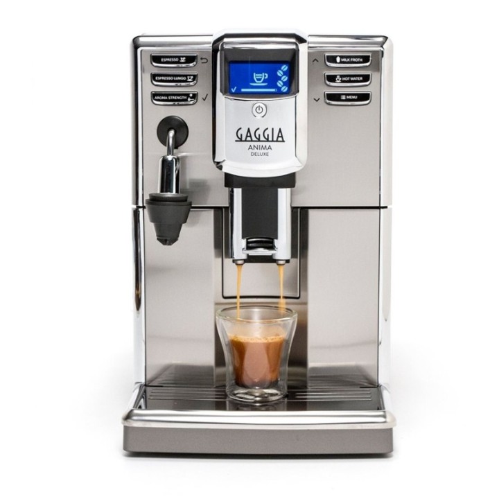 Gaggia Anima Deluxe Stål/Sort Espressomaskine Inkl. 6x400g Rigtig Kaffe Organic