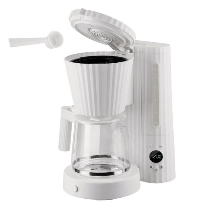 Alessi Plissé Kaffemaskine Hvid
