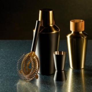 BarCraft Barsæt 3 Dele Sort/Guld