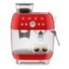 Smeg EGF03RDEU Manuel Espressomaskine Inkl. Kværn Rød