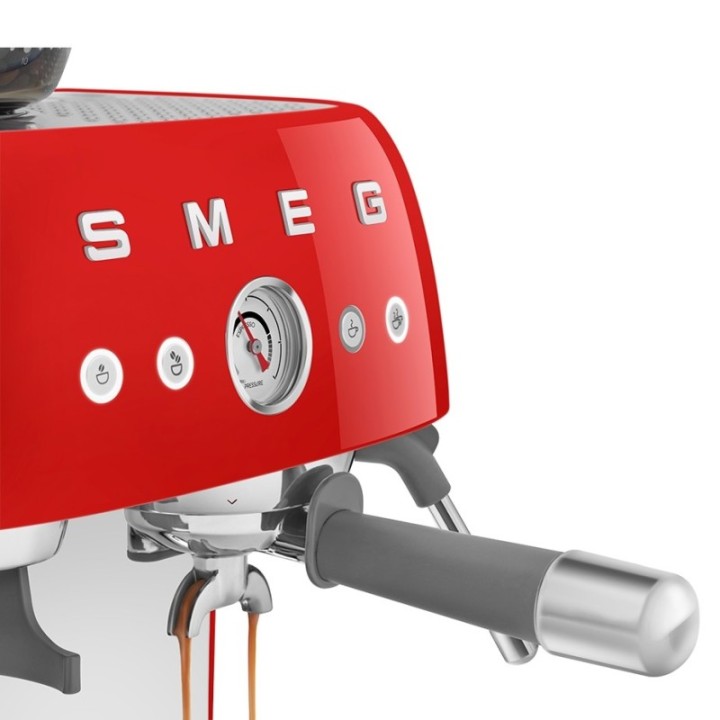 Smeg EGF03RDEU Manuel espressomaskine Inkl. Kværn Rød