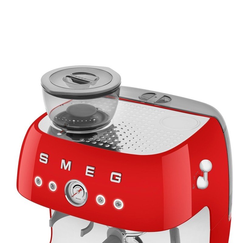 Smeg EGF03RDEU Manuel espressomaskine Inkl. Kværn Rød