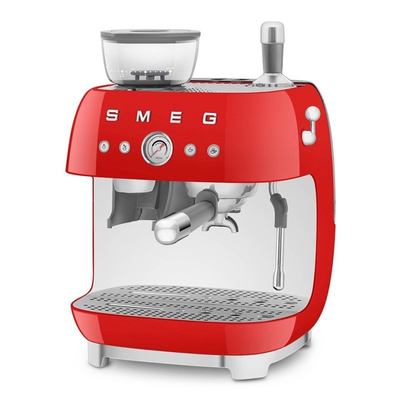 Smeg EGF03RDEU Manuel espressomaskine Inkl. Kværn Rød