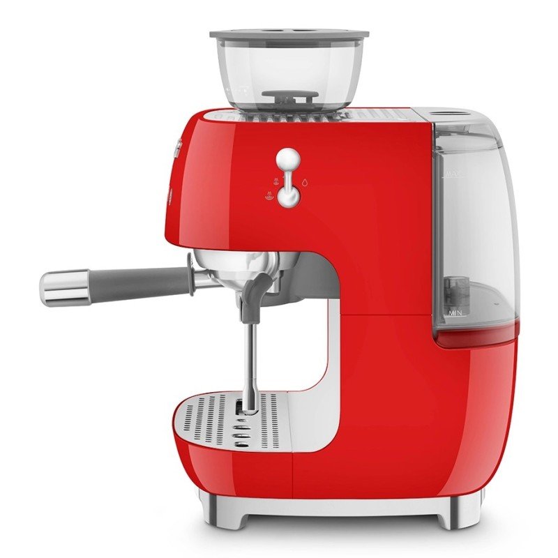 Smeg EGF03RDEU Manuel espressomaskine Inkl. Kværn Rød
