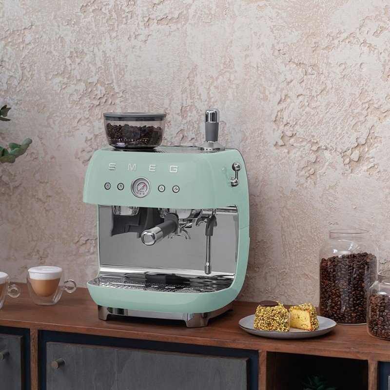Smeg EGF03PGEU Manuel espressomaskine Inkl. Kværn Pastelgrøn