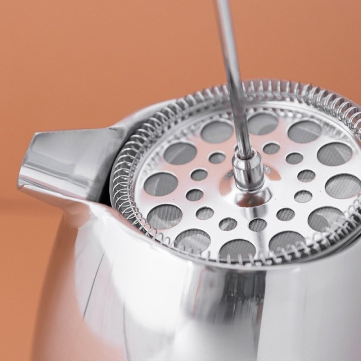 La Cafetière 8 Kop. Stempelkande Stål